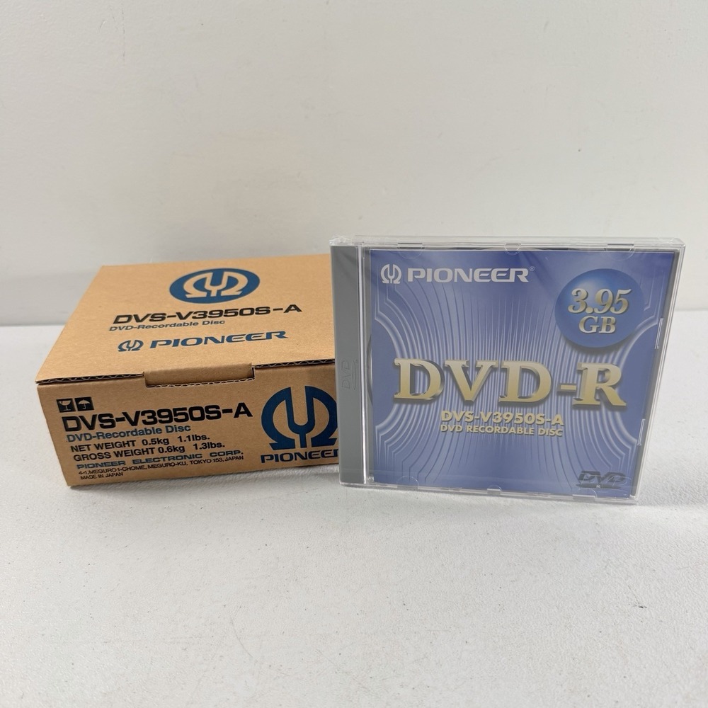 NEW‎ 5 Pack PIONEER DVS-V3950S-A DVD-R 3.95GB Recordable Disc In Jewel Cases